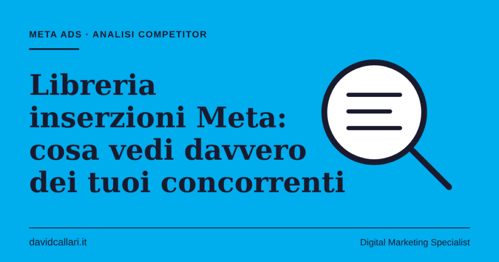 articolo libreria inserzioni meta facebook ad library featured