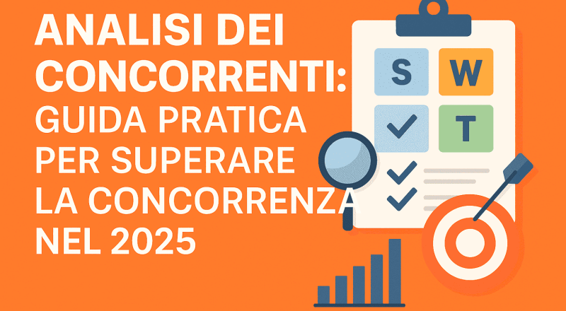 Qualche mese fa ho iniziato a lavorare con un nuovo cliente nel settore benessere. Prima ancora di mettere mano alle sue campagne pubblicitarie, ho voluto capire in che contesto ci stavamo muovendo: chi erano i suoi principali competitor? Che tono usavano? Come si presentavano online? Solo dopo aver messo a confronto le strategie dei concorrenti, abbiamo potuto costruire qualcosa di solido e su misura. Risultato? Più traffico qualificato e conversioni in crescita.

L’analisi dei concorrenti non è solo teoria: è un passo concreto e necessario per chi vuole distinguersi davvero. In questa guida ti spiego come farla in modo pratico ed efficace nel 2025, usando strumenti aggiornati, casi reali e approcci strategici.